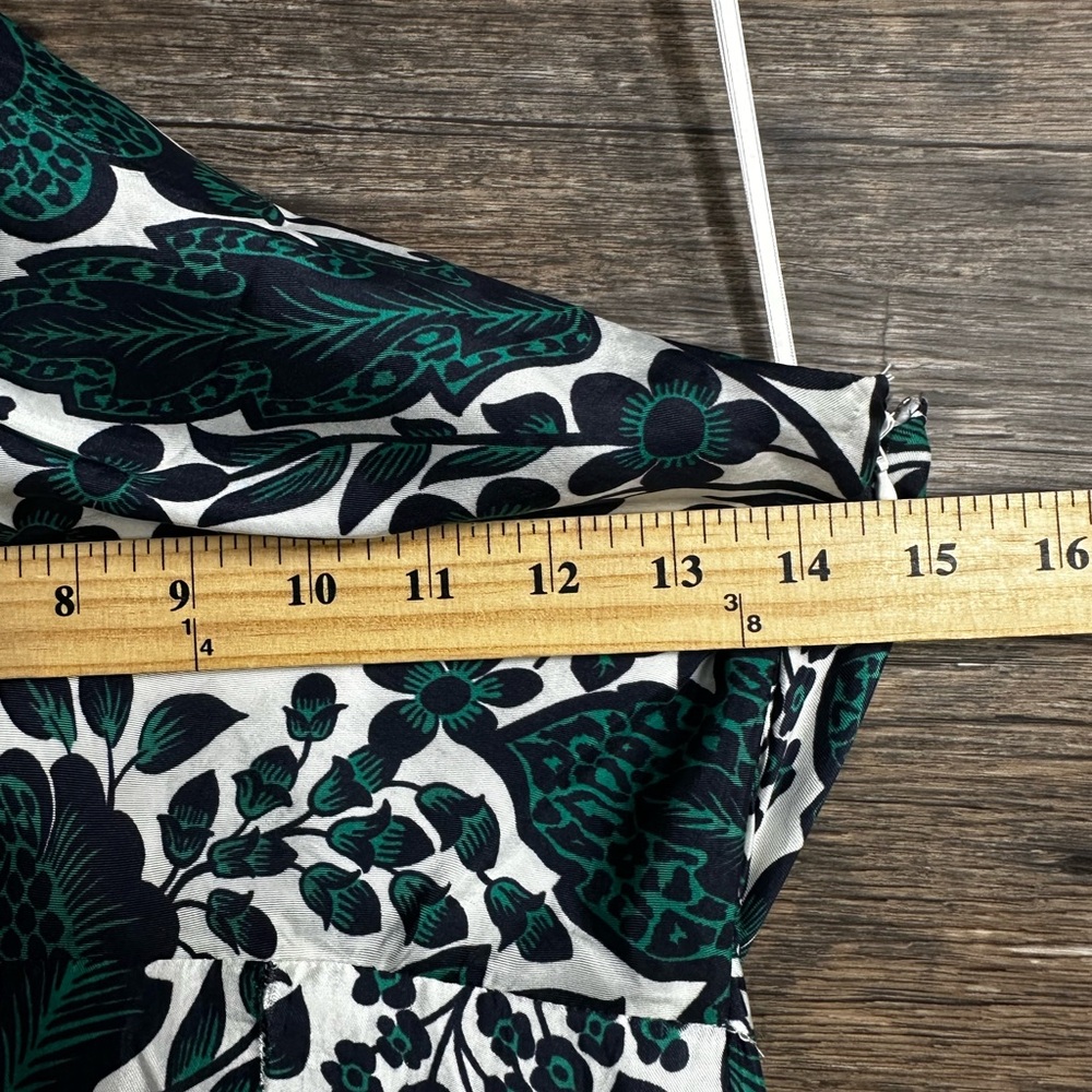 J. Crew Teal and White One-Shoulder Floral Dress - Picture 9 of 15